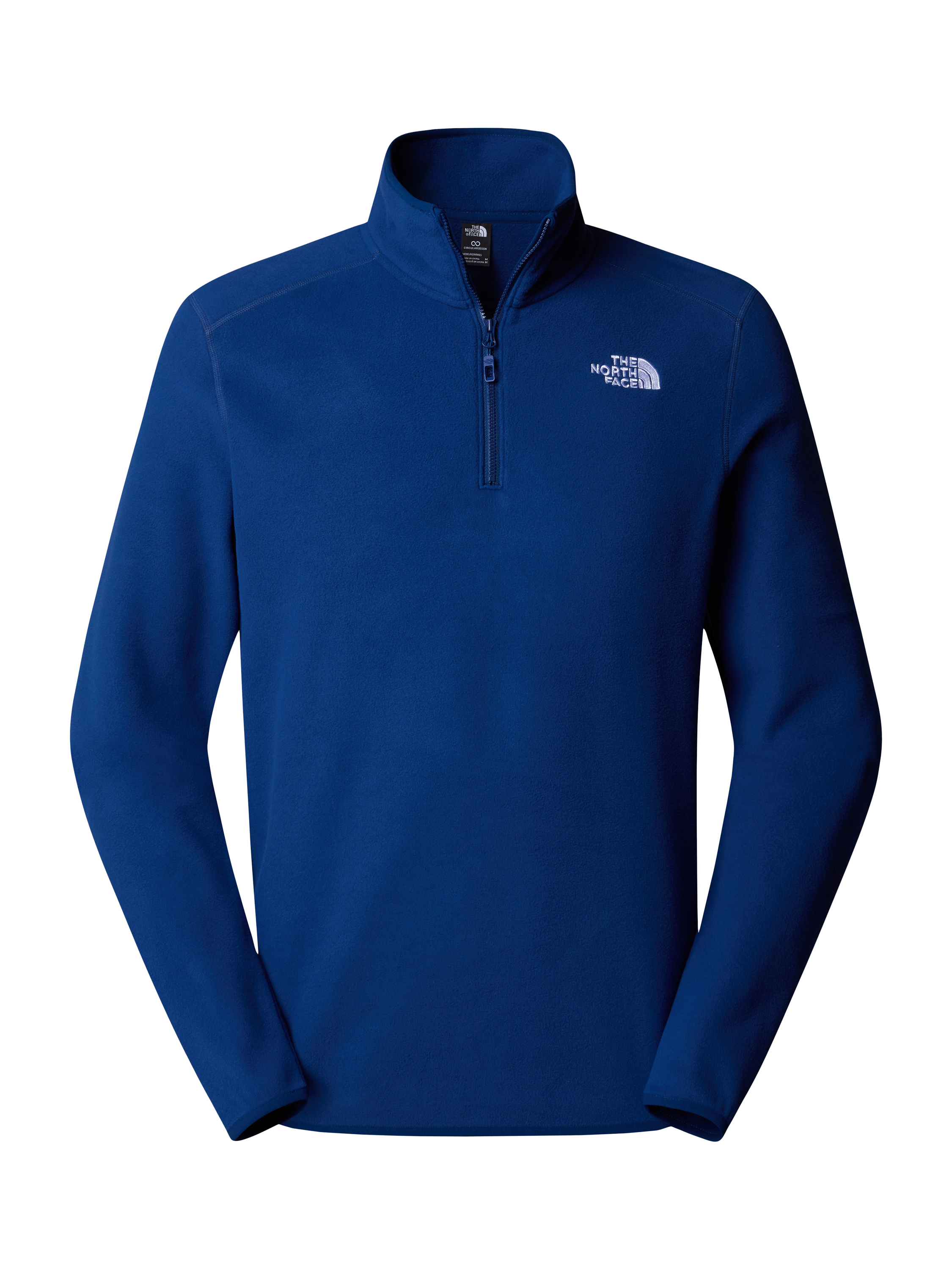 Product image 1 of 2, which shows The North Face Men's 100 Glacier 1/4 Zip Fleece, Estate Blue, S