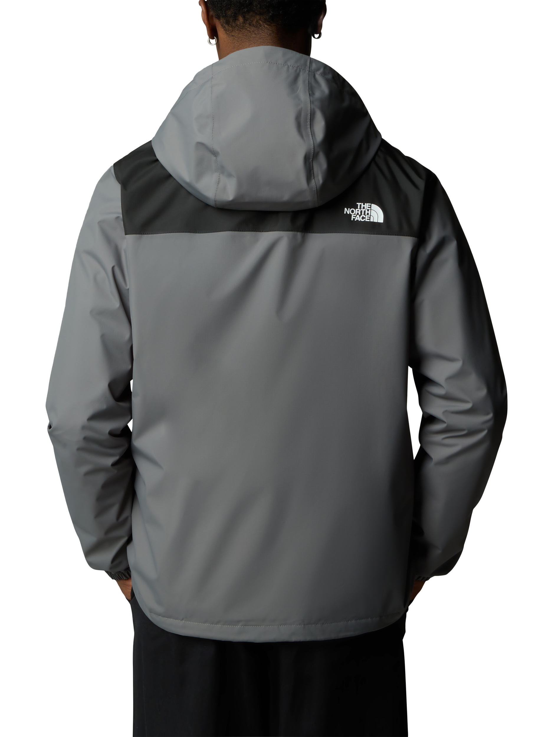 Product image 2 of 6, which shows The North Face Men's Antora Jacket, Pearl/Black, XL