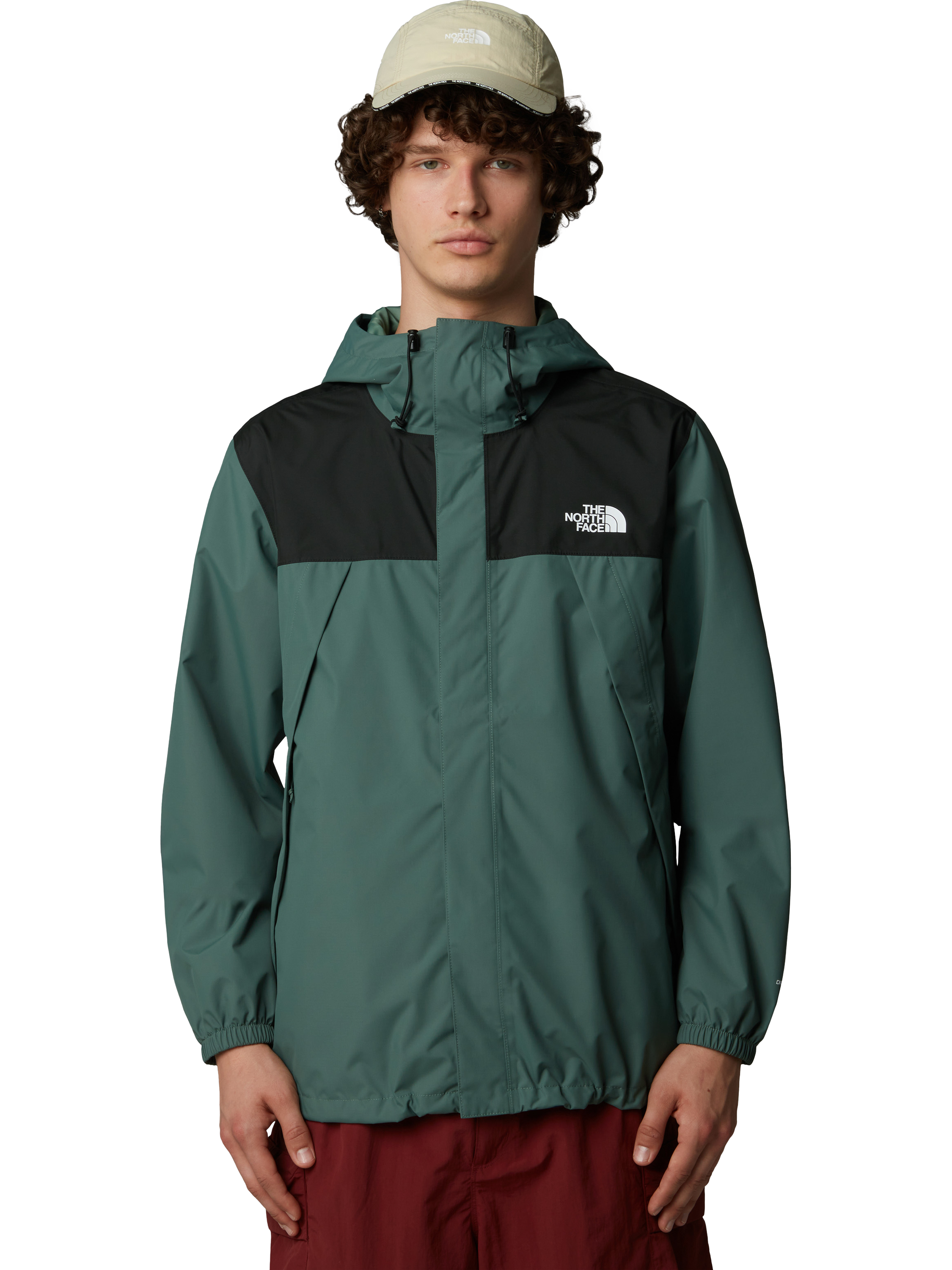 The North Face Men's Antora Waterproof Jacket, Duck Green/ Black