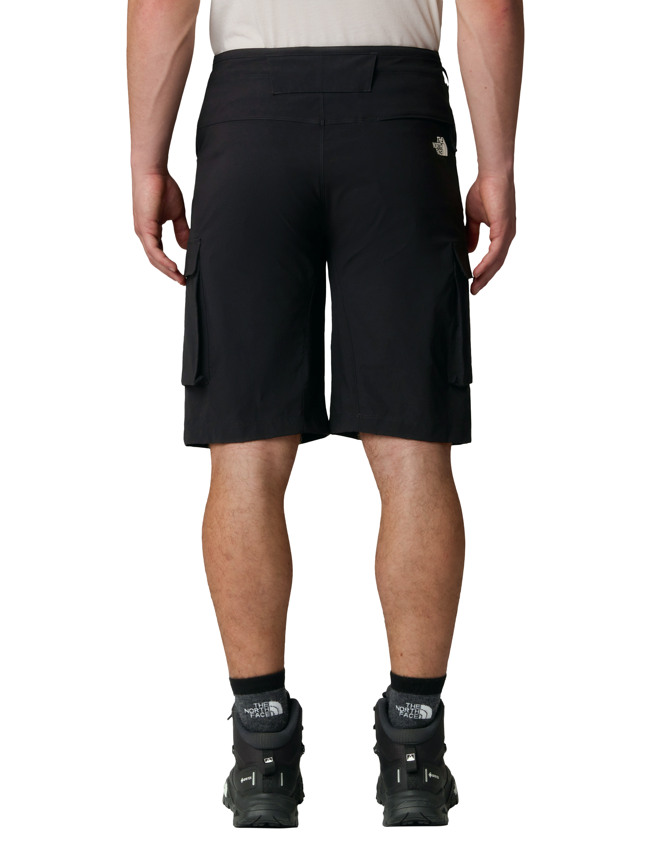 Product image 2 of 5, which shows The North Face Men's Exploration Hiking Cargo Shorts, Black, 38
