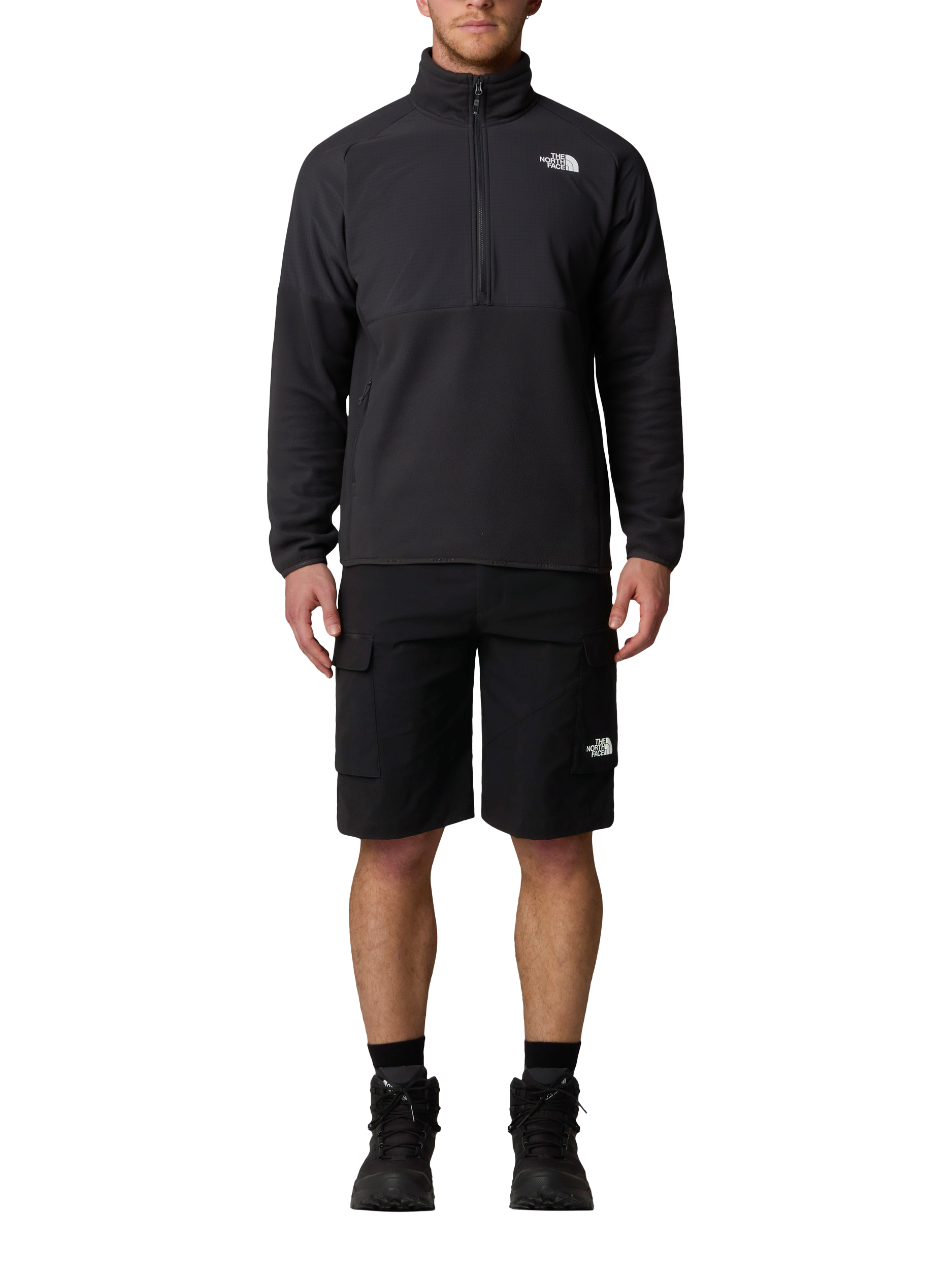 Product image 5 of 5, which shows The North Face Men's Exploration Hiking Cargo Shorts, Black, 38
