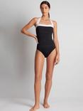 Lauren Ralph Lauren Shirred Bandeau Swimsuit, Black