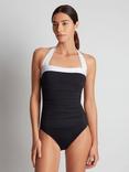 Lauren Ralph Lauren Shirred Bandeau Swimsuit, Black