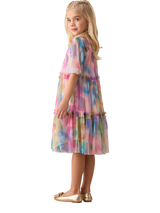 Angel & Rocket Kids' Swing Mesh Dress, Multi