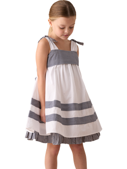 Angel & Rocket Kids' Tie Shoulder Dress, White, White