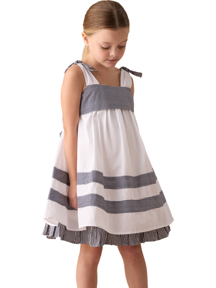 Angel & Rocket Kids' Tie Shoulder Dress, White, White