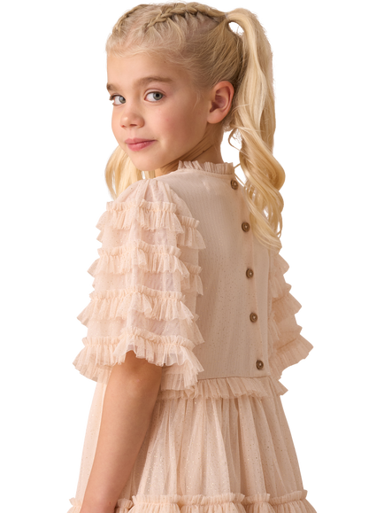 Angel & Rocket Kids' Bohemian Embellished Dress, Pink - view 2, Pink