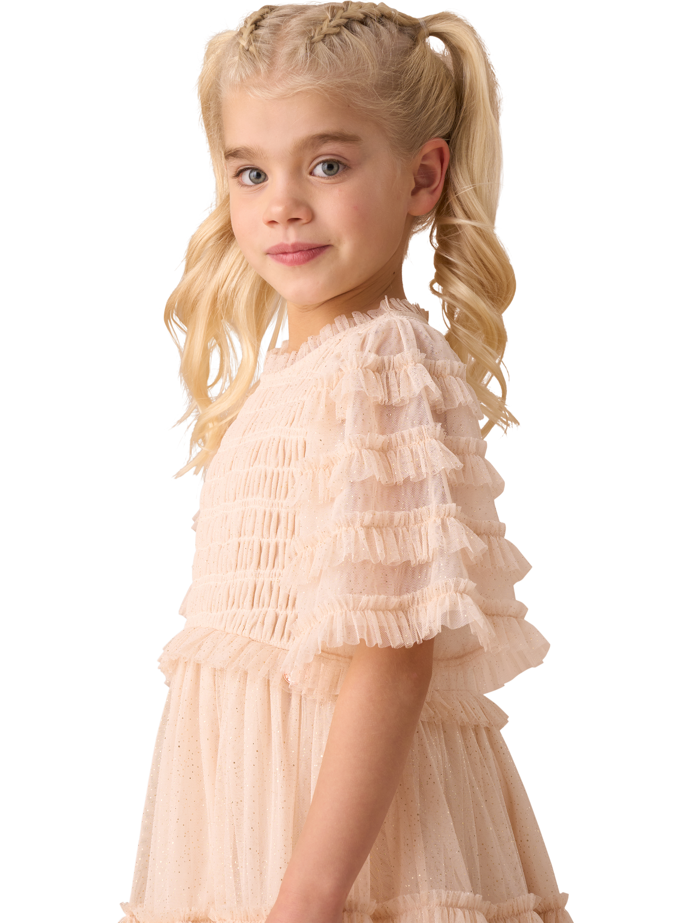 Product image 5 of 8, which shows Angel & Rocket Kids' Bohemian Embellished Dress, Pink, 3 years