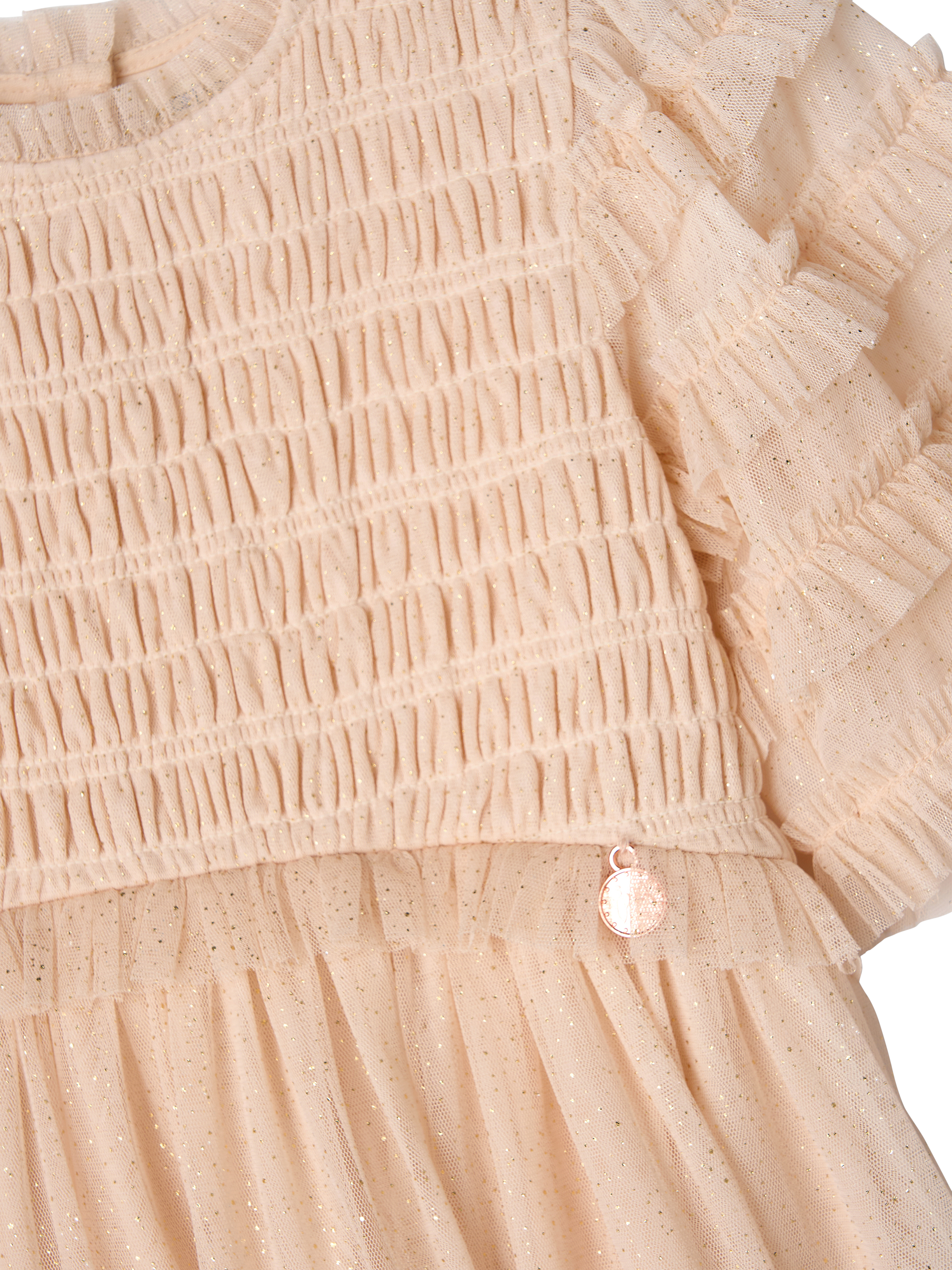 Product image 8 of 8, which shows Angel & Rocket Kids' Bohemian Embellished Dress, Pink, 3 years