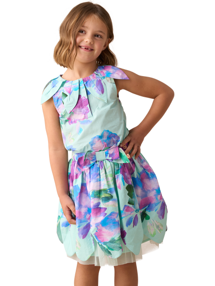 Angel & Rocket Kids' Petal Collar Top, Mint - view 2, Mint