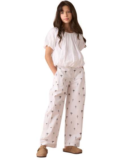Angel & Rocket Kids' Puffball Cotton Top, White - view 2, White