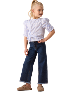Angel & Rocket Kids' Lara Tie Front Blouse - view 2, Blue