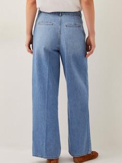 Monsoon Justine Pleat Jeans, Light Authentic - view 2, Light Authentic