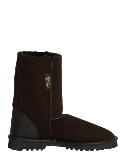 Celtic & Co.Men's  Aqualamb Sheepskin Short Boots, Darkest Brown, Darkest Brown