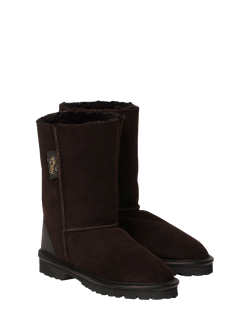 Celtic & Co.Men's  Aqualamb Sheepskin Short Boots, Darkest Brown - view 2, Darkest Brown