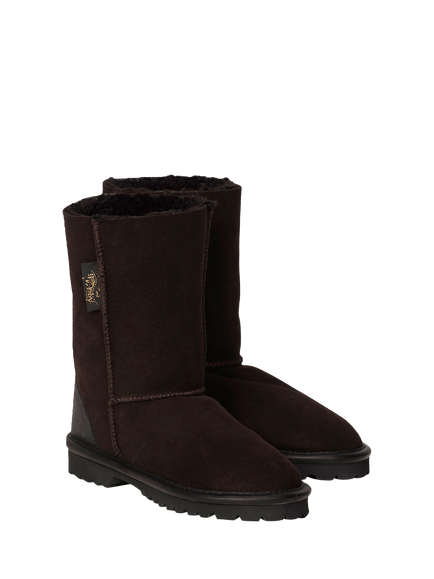 Celtic & Co.Men's  Aqualamb Sheepskin Short Boots, Darkest Brown - view 2, Darkest Brown