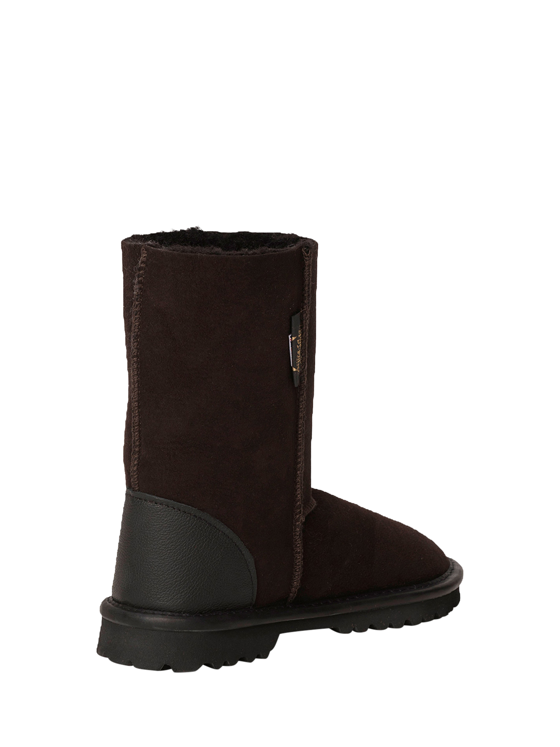 Product image 4 of 4, which shows Celtic & Co.Men's  Aqualamb Sheepskin Short Boots, Darkest Brown, 8