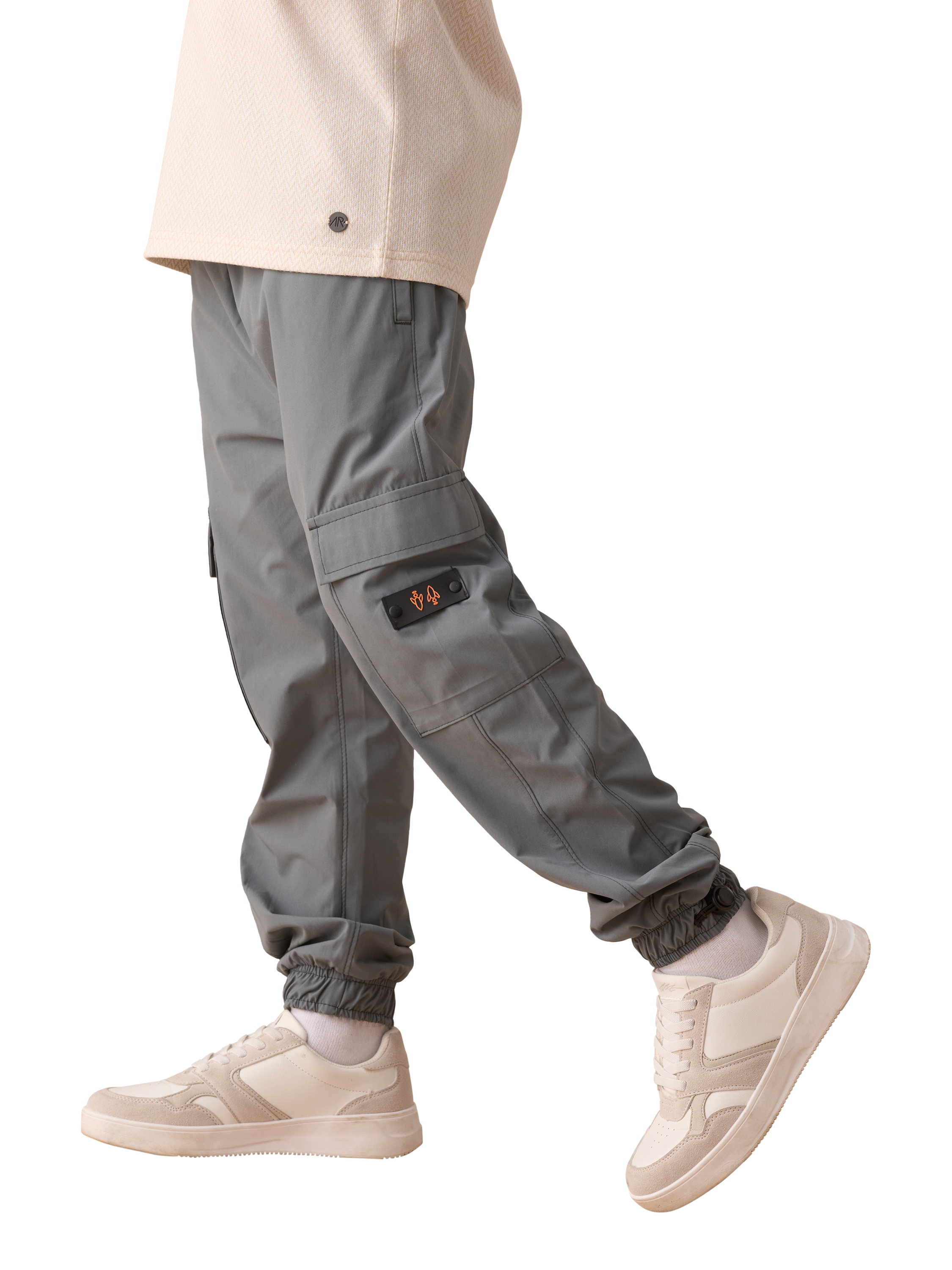 Product image 3 of 7, which shows Angel & Rocket Kids' Finn Technical Cargo Joggers, Green, 3 years