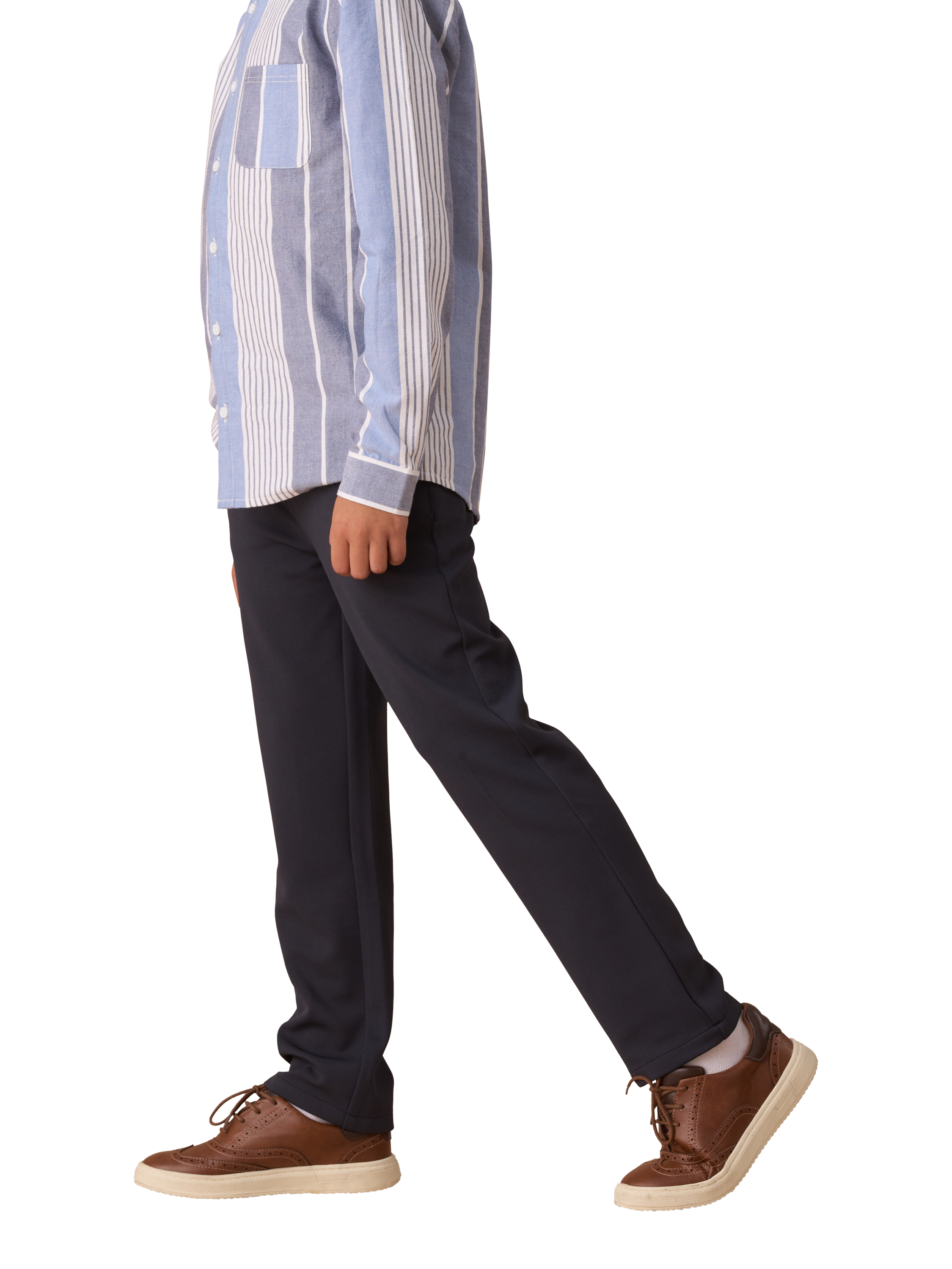 Product image 3 of 6, which shows Angel & Rocket Kids' Oscar Smart Chino Trousers, Black, 3 years