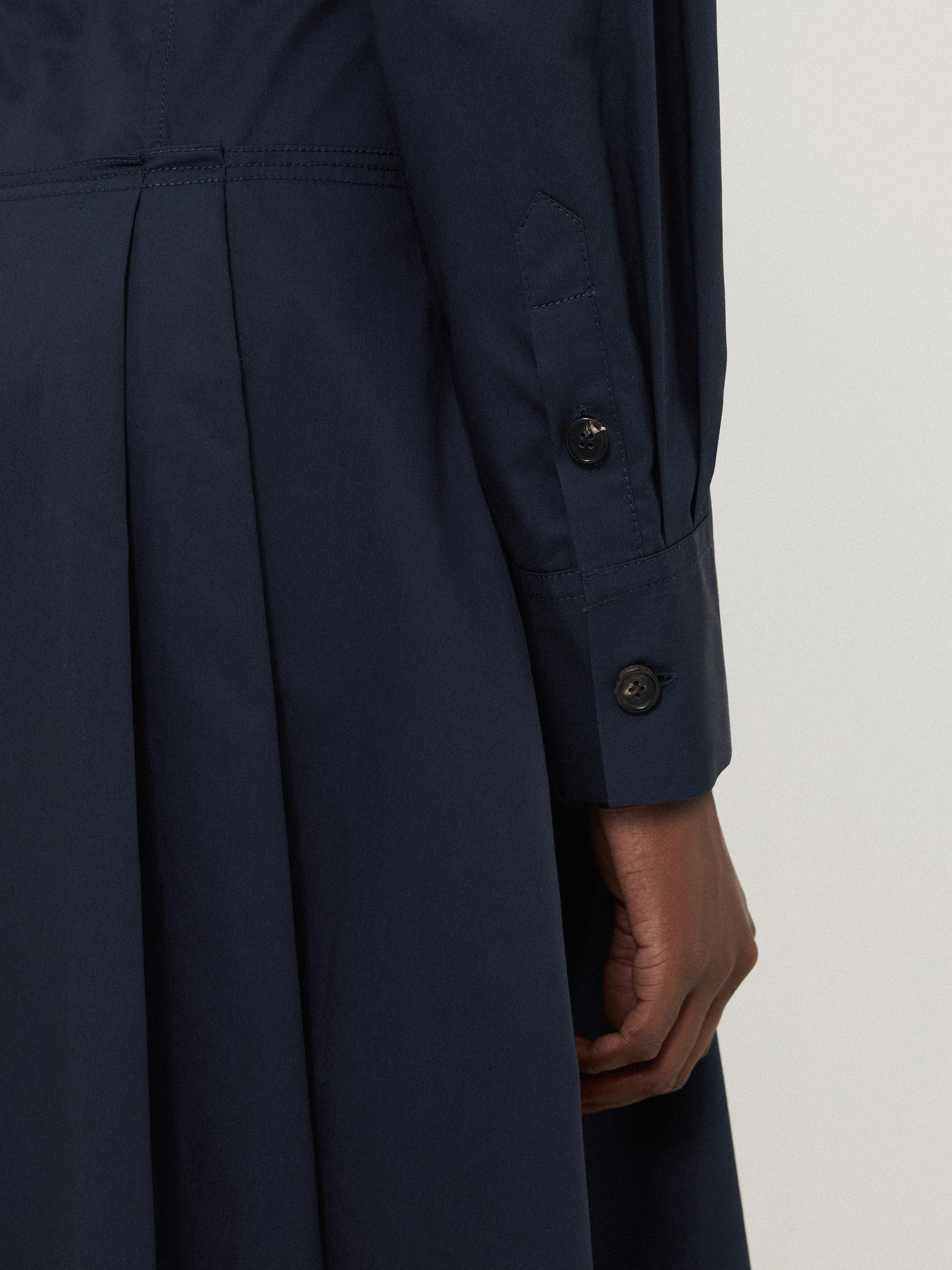 Product image 6 of 8, which shows Jigsaw Panelled Shirt Dress, Navy, 8