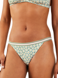 Accessorize Daisy Print Bikini Bottoms, Green/Multi