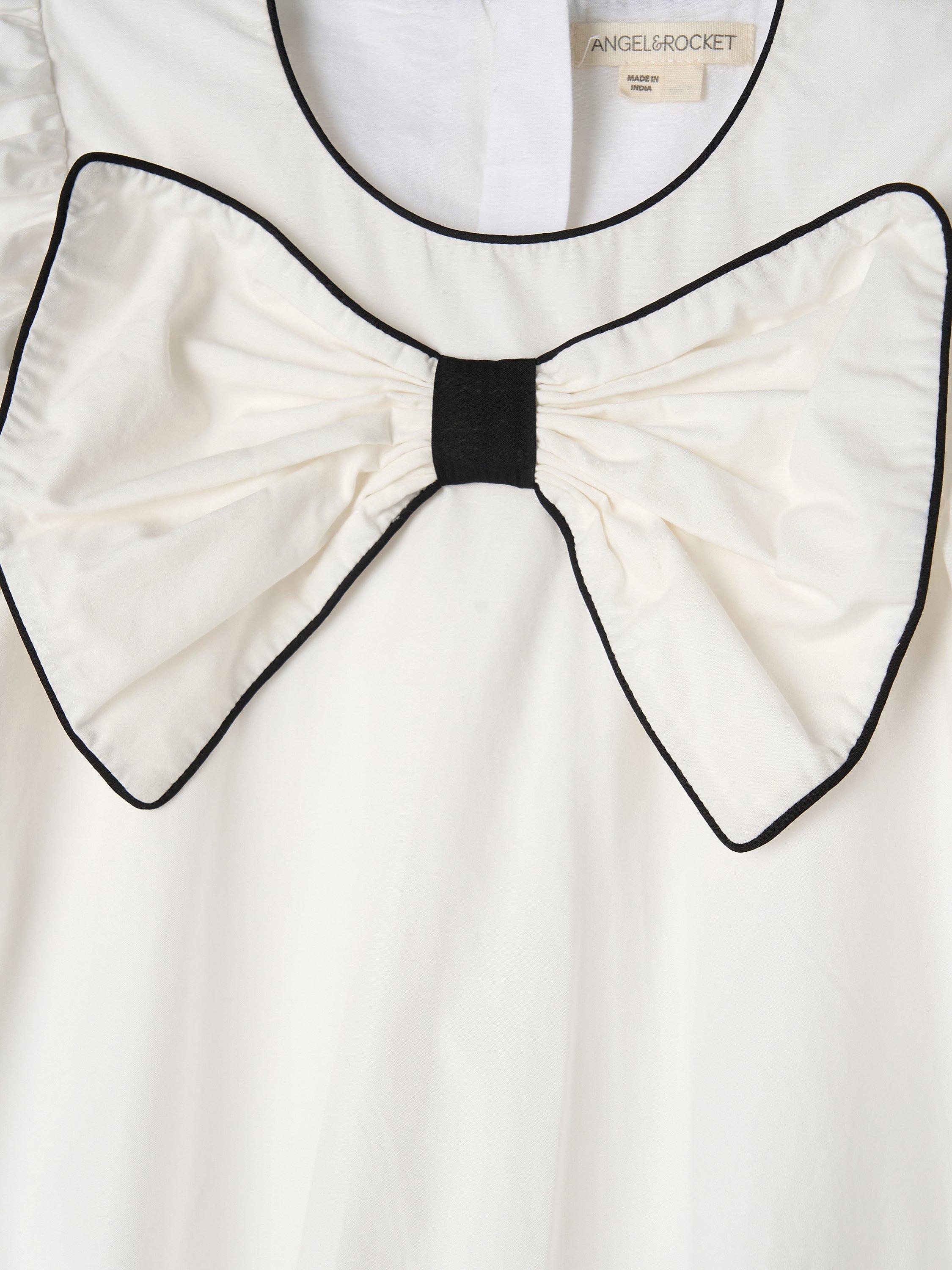 Product image 7 of 7, which shows Angel & Rocket Kids' Puffball Bow Dress, White, 8 years