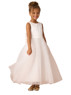 Angel & Rocket Kids' Ballerina Bow Dress, White - view 2, White
