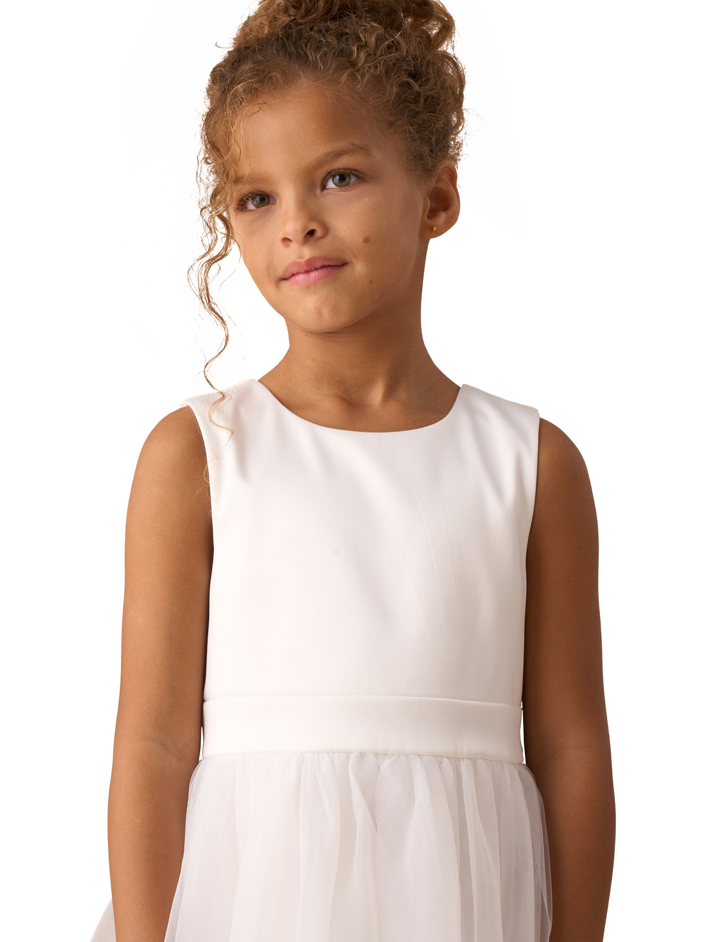 Angel & Rocket Kids' Ballerina Bow Dress, White