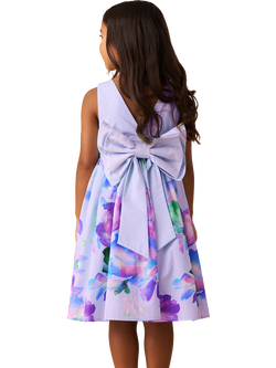 Angel & Rocket Kids' Bow Back Dress, Purple/Multi - view 2, Purple/Multi