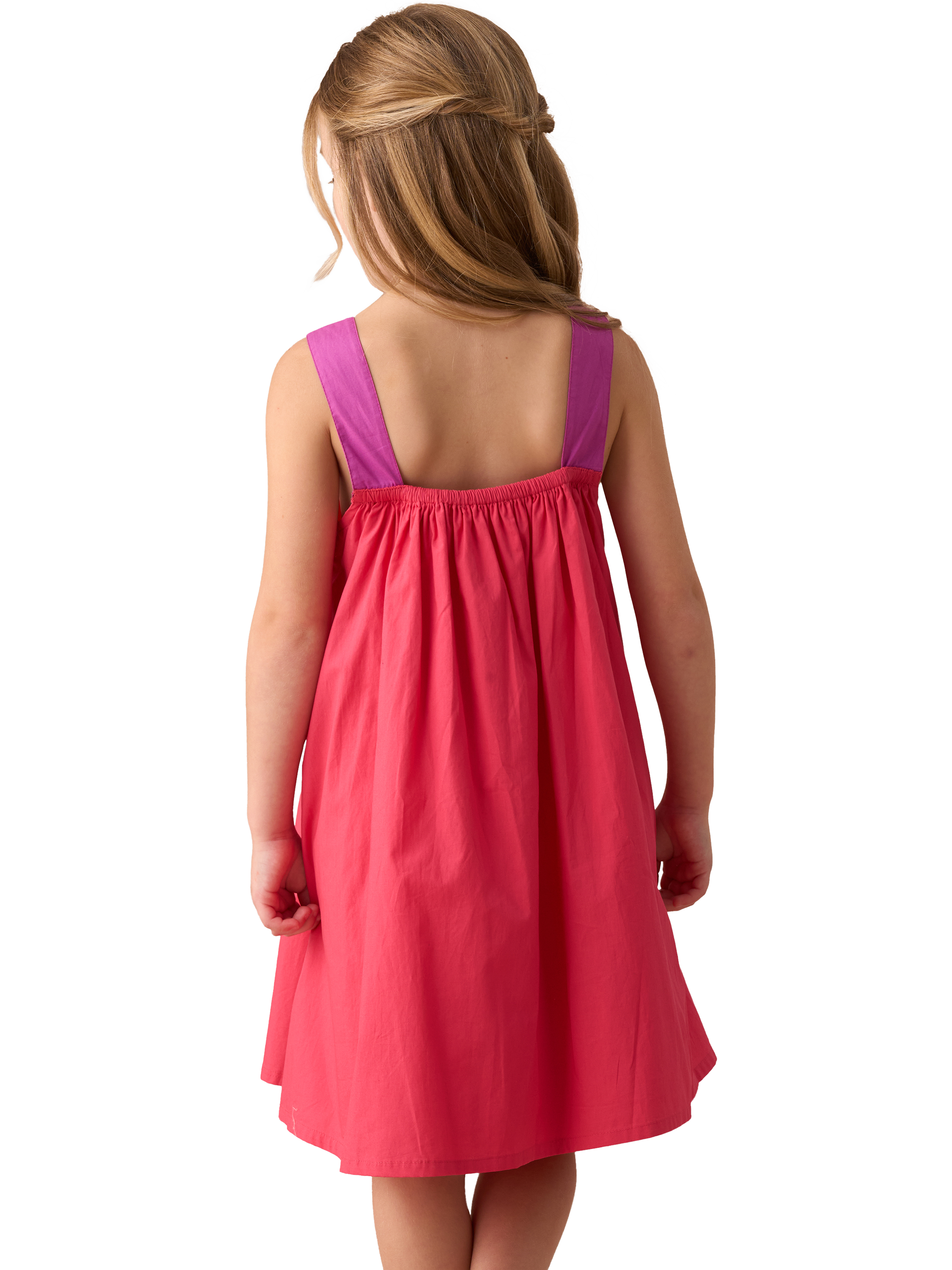 Product image 2 of 8, which shows Angel & Rocket Kids' Oversized Bow Swing Dress, Pink, 4 years