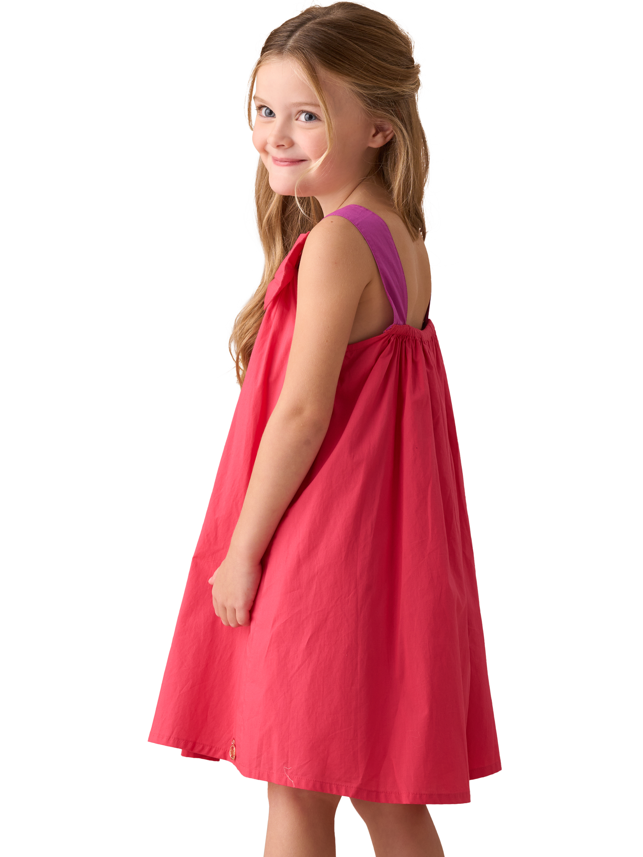 Product image 3 of 8, which shows Angel & Rocket Kids' Oversized Bow Swing Dress, Pink, 4 years
