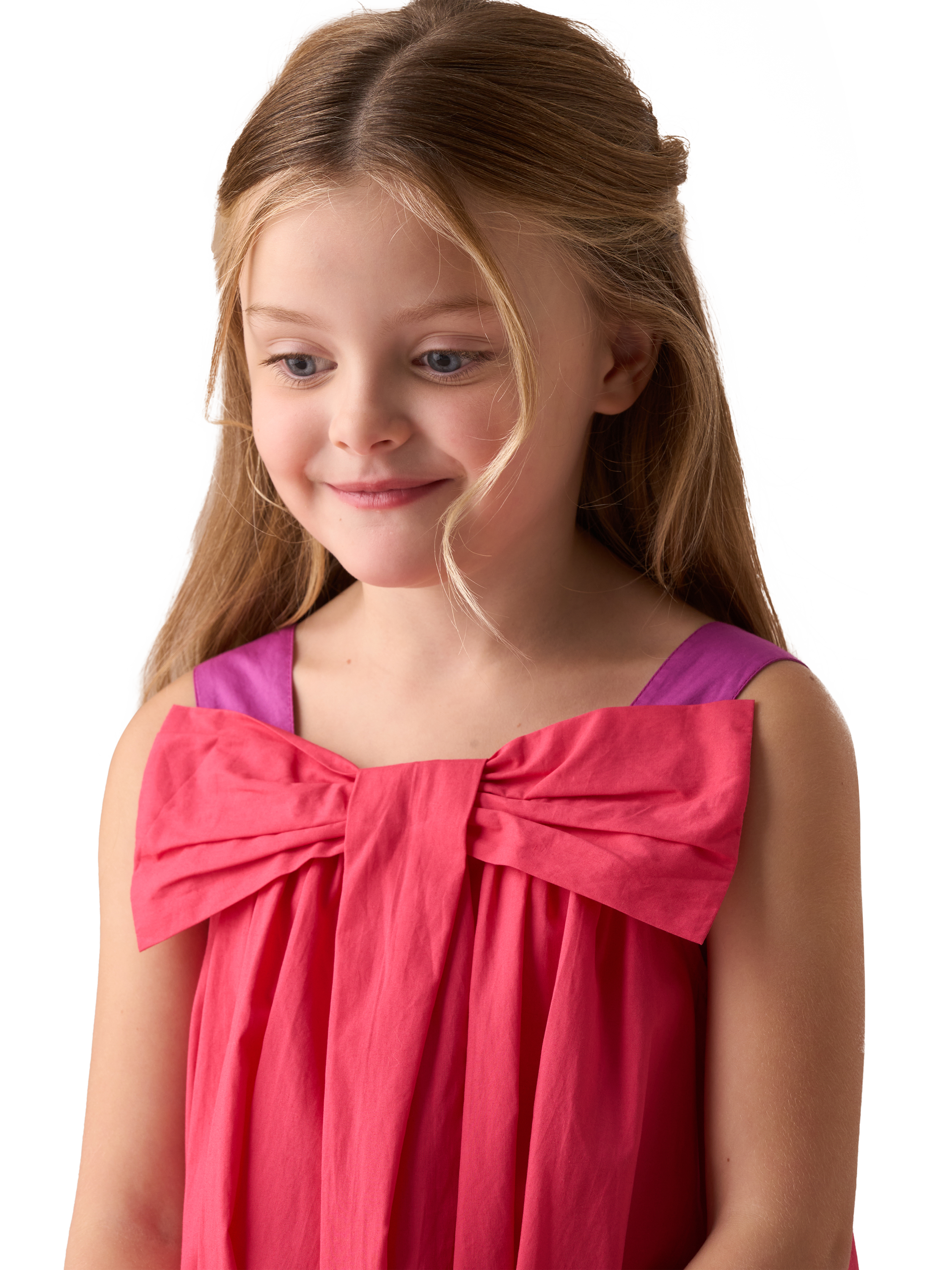 Product image 4 of 8, which shows Angel & Rocket Kids' Oversized Bow Swing Dress, Pink, 4 years