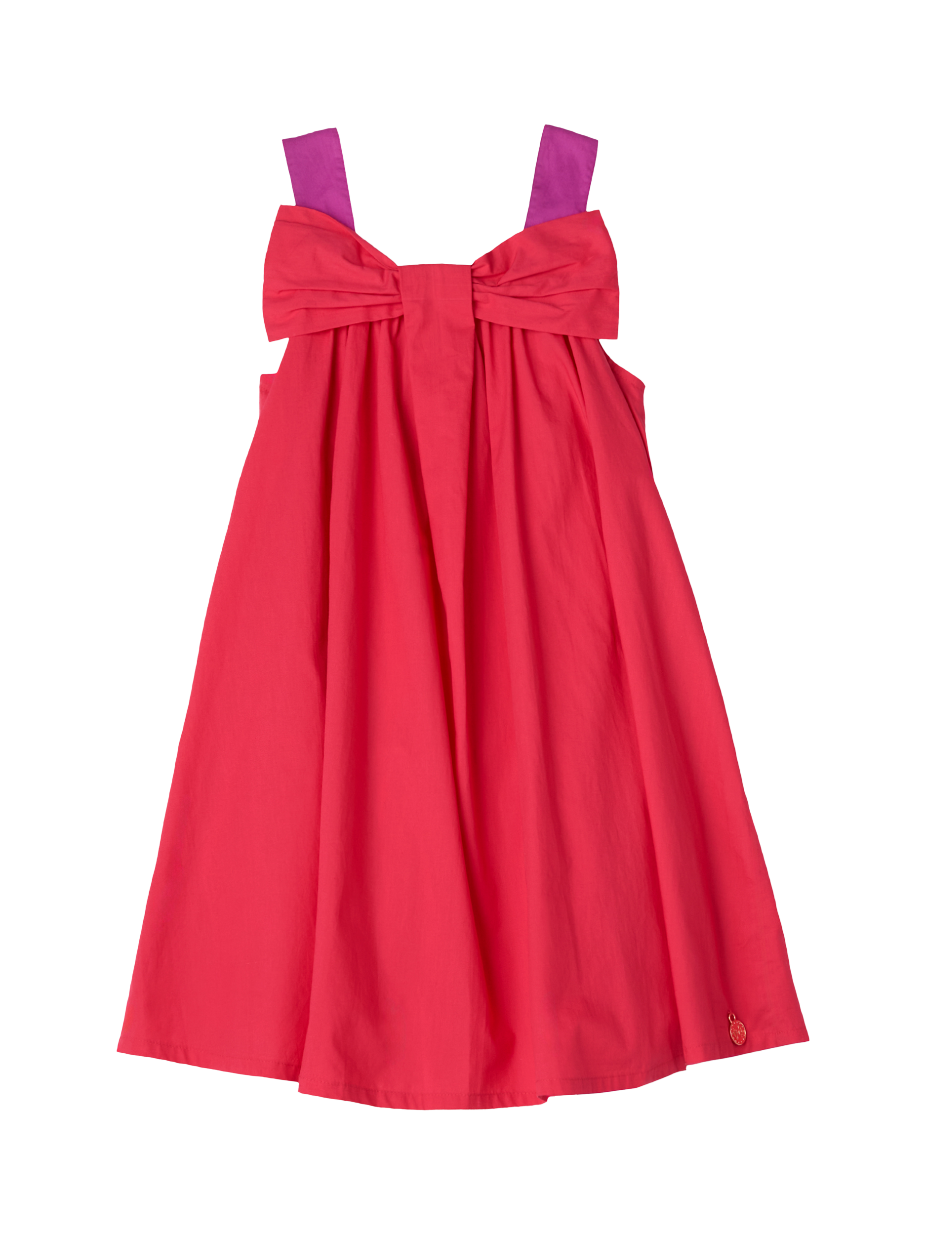 Product image 6 of 8, which shows Angel & Rocket Kids' Oversized Bow Swing Dress, Pink, 4 years