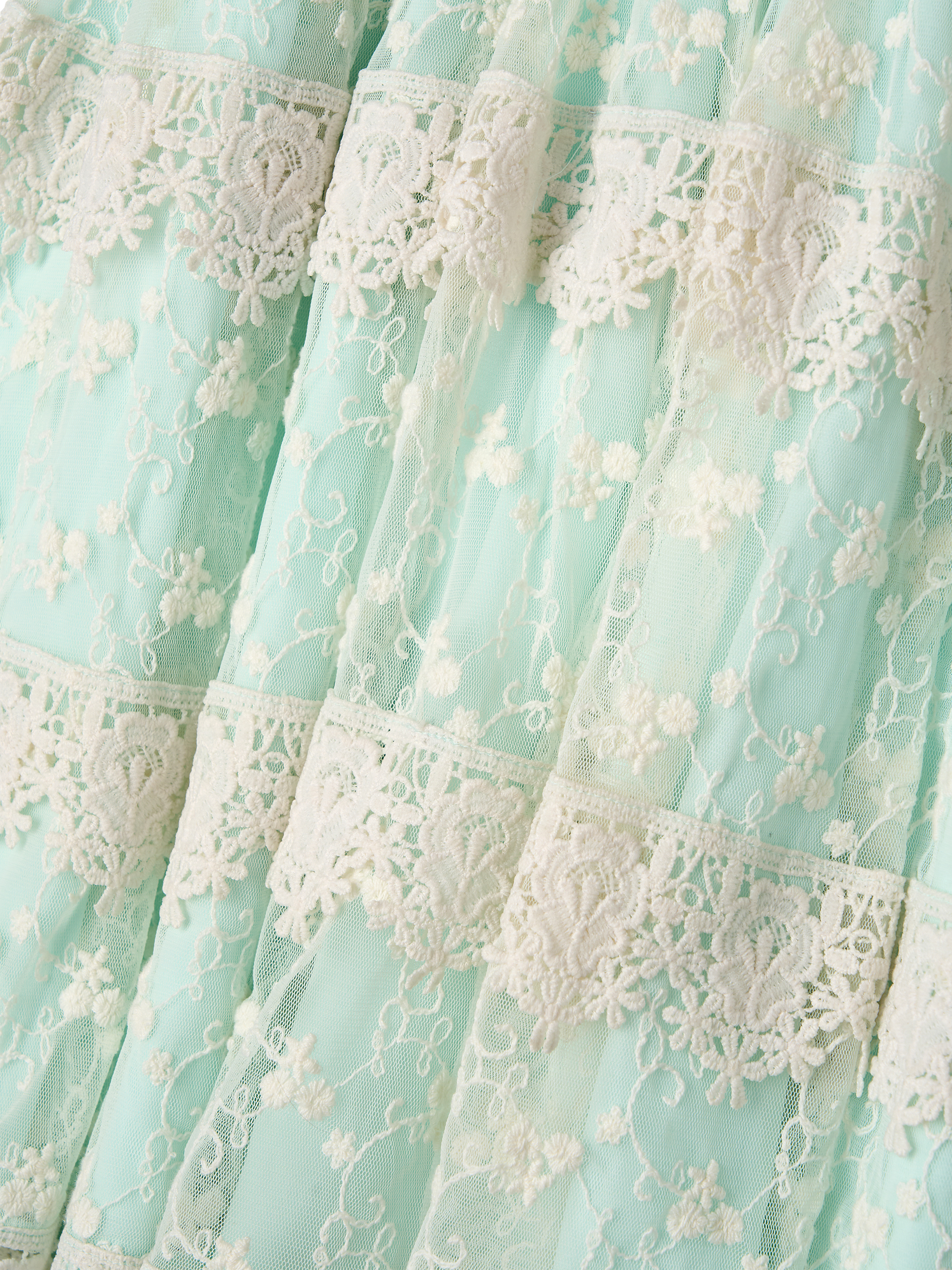Product image 8 of 8, which shows Angel & Rocket Kids' Lace Tiered Dress, Green, 5 years