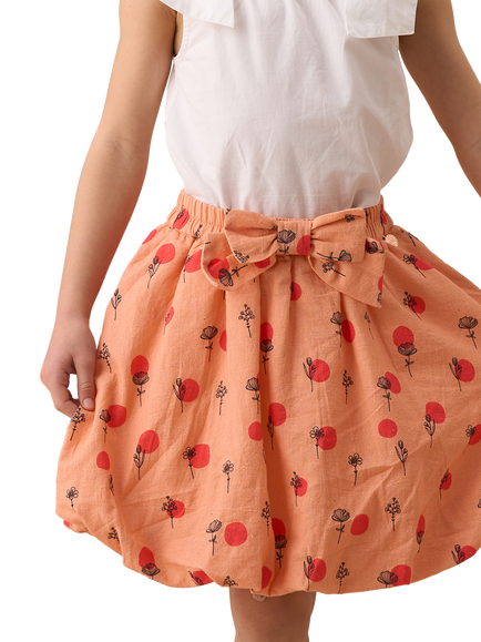 Angel & Rocket Kids' Puff Ball Skirt, Coral