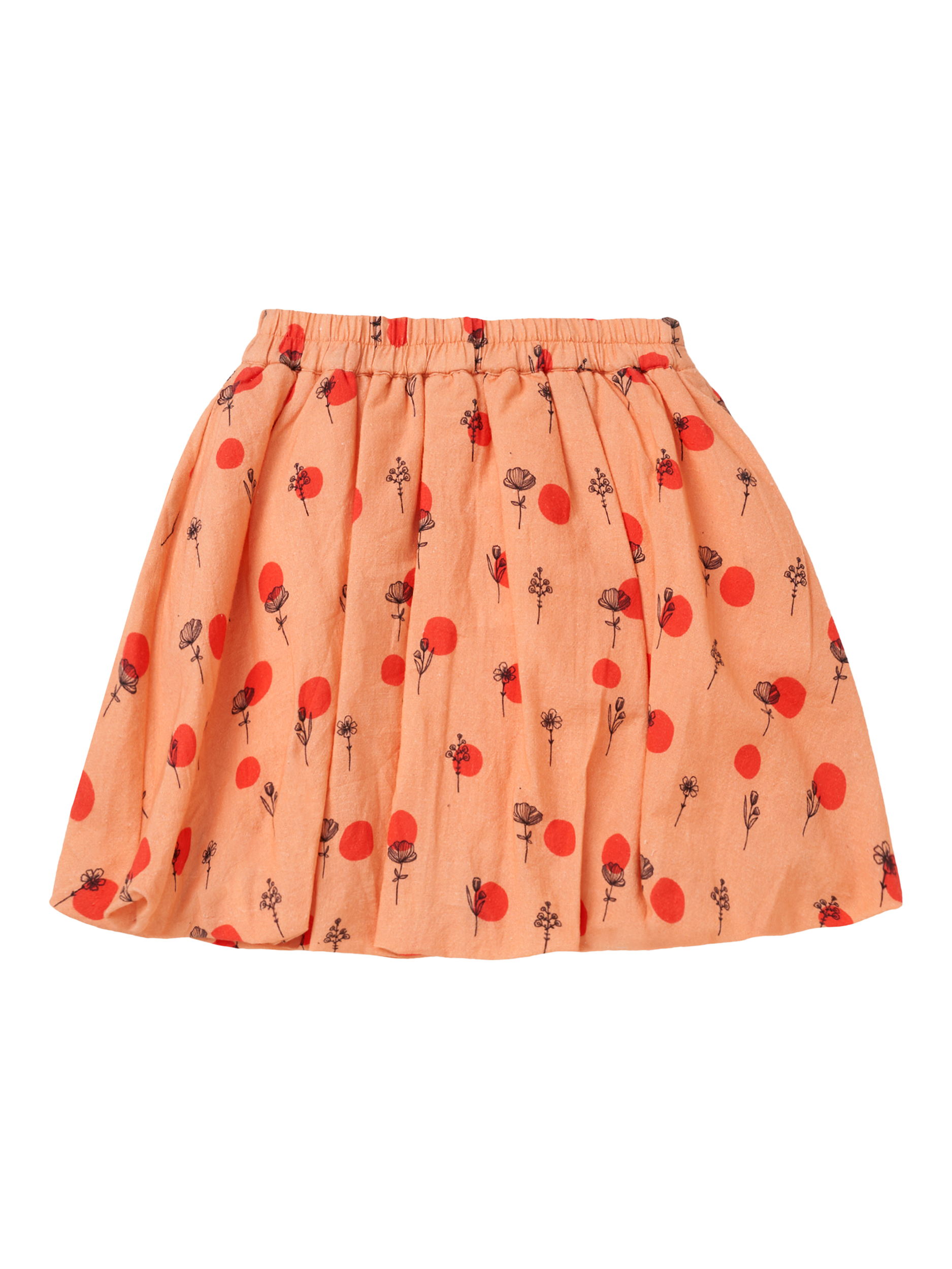 Product image 5 of 6, which shows Angel & Rocket Kids' Puff Ball Skirt, Coral, 2 years