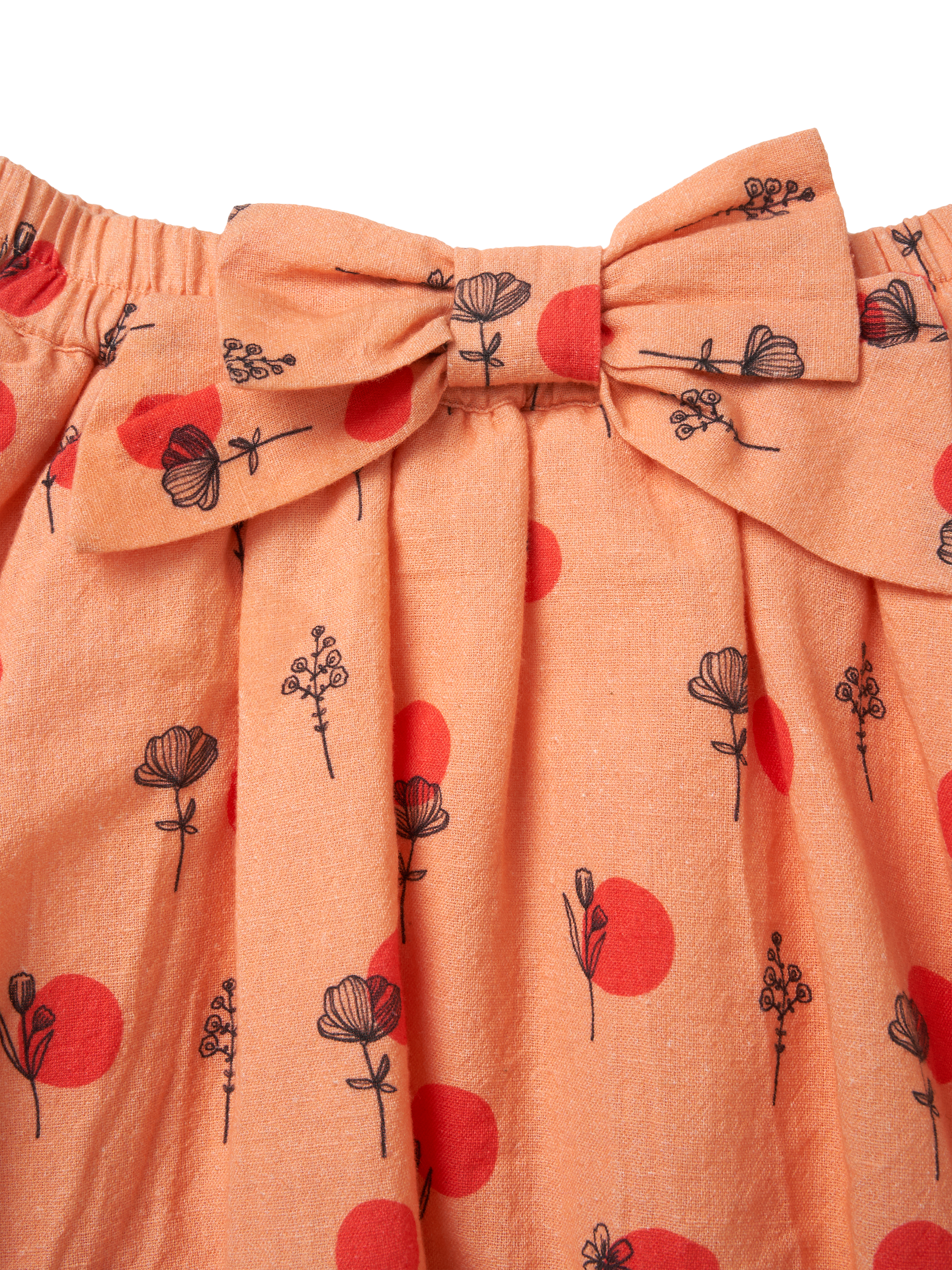 Product image 6 of 6, which shows Angel & Rocket Kids' Puff Ball Skirt, Coral, 2 years
