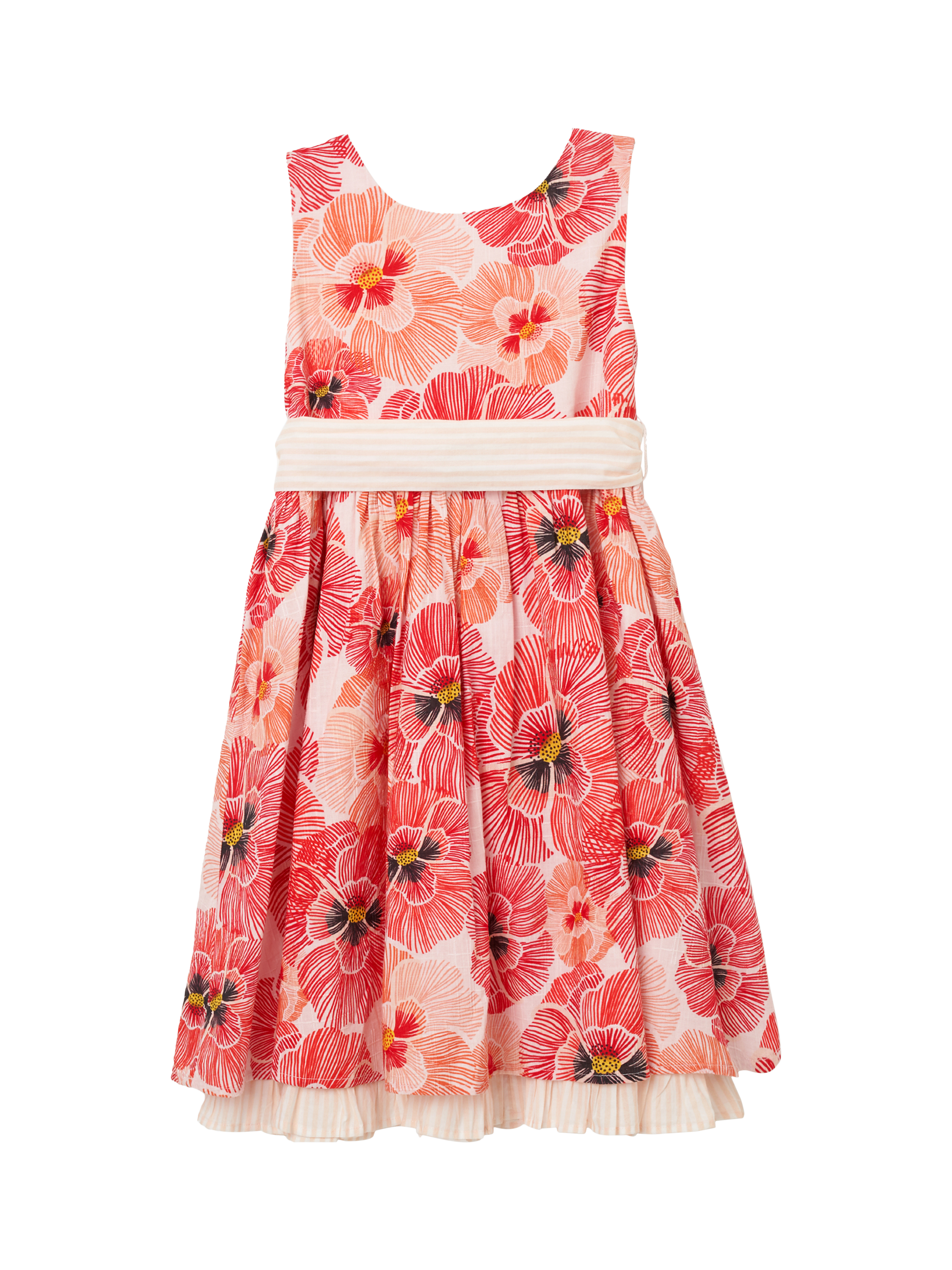 Product image 6 of 8, which shows Angel & Rocket Kids' Printed Dress, Red, 3 years