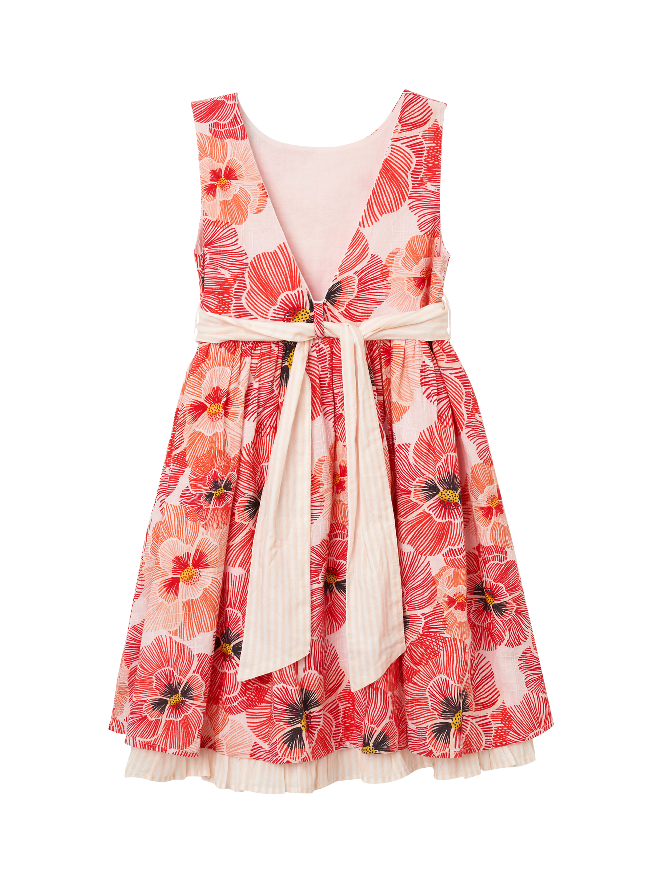 Product image 7 of 8, which shows Angel & Rocket Kids' Printed Dress, Red, 3 years