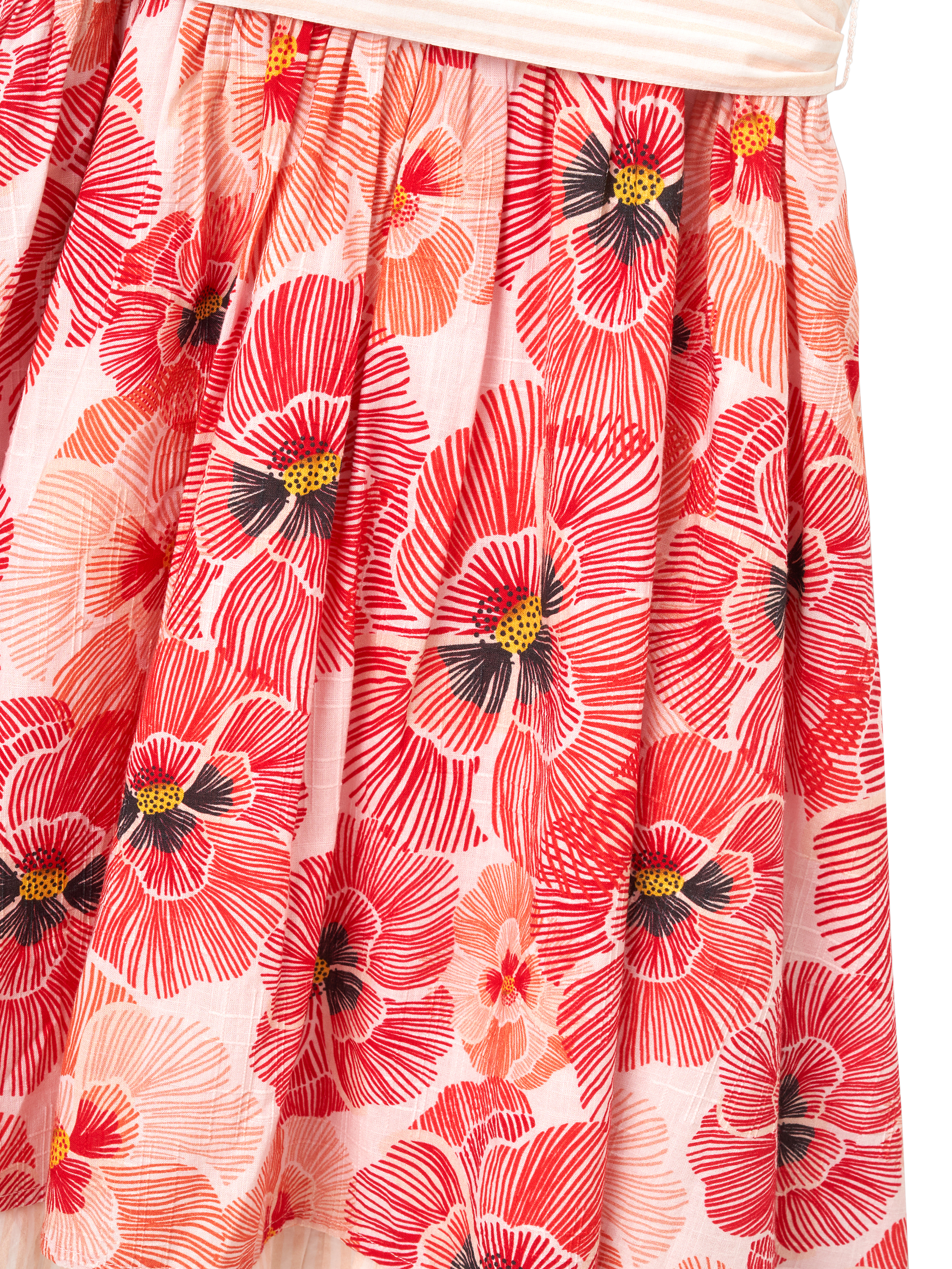 Product image 8 of 8, which shows Angel & Rocket Kids' Printed Dress, Red, 3 years