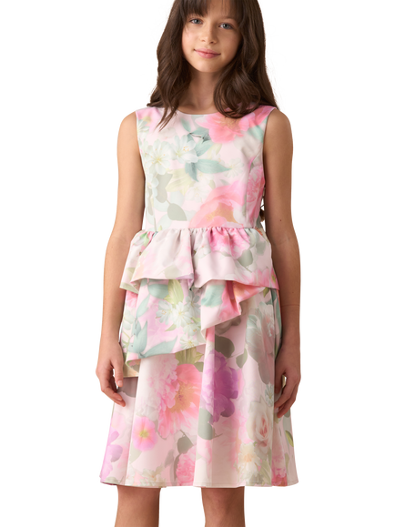 Angel & Rocket Kids' Peplum Dress, Multi - view 2, Multi