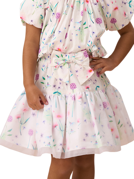 Angel & Rocket Kids' Puff Ball Skirt, White