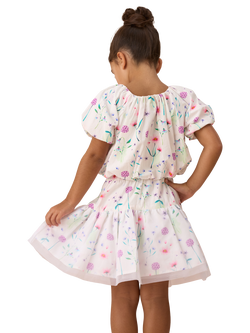 Angel & Rocket Kids' Puff Ball Skirt - view 2, White