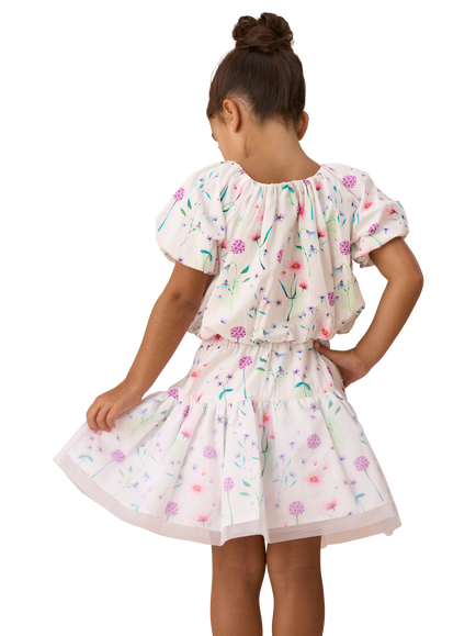 Angel & Rocket Kids' Puff Ball Skirt - view 2, White