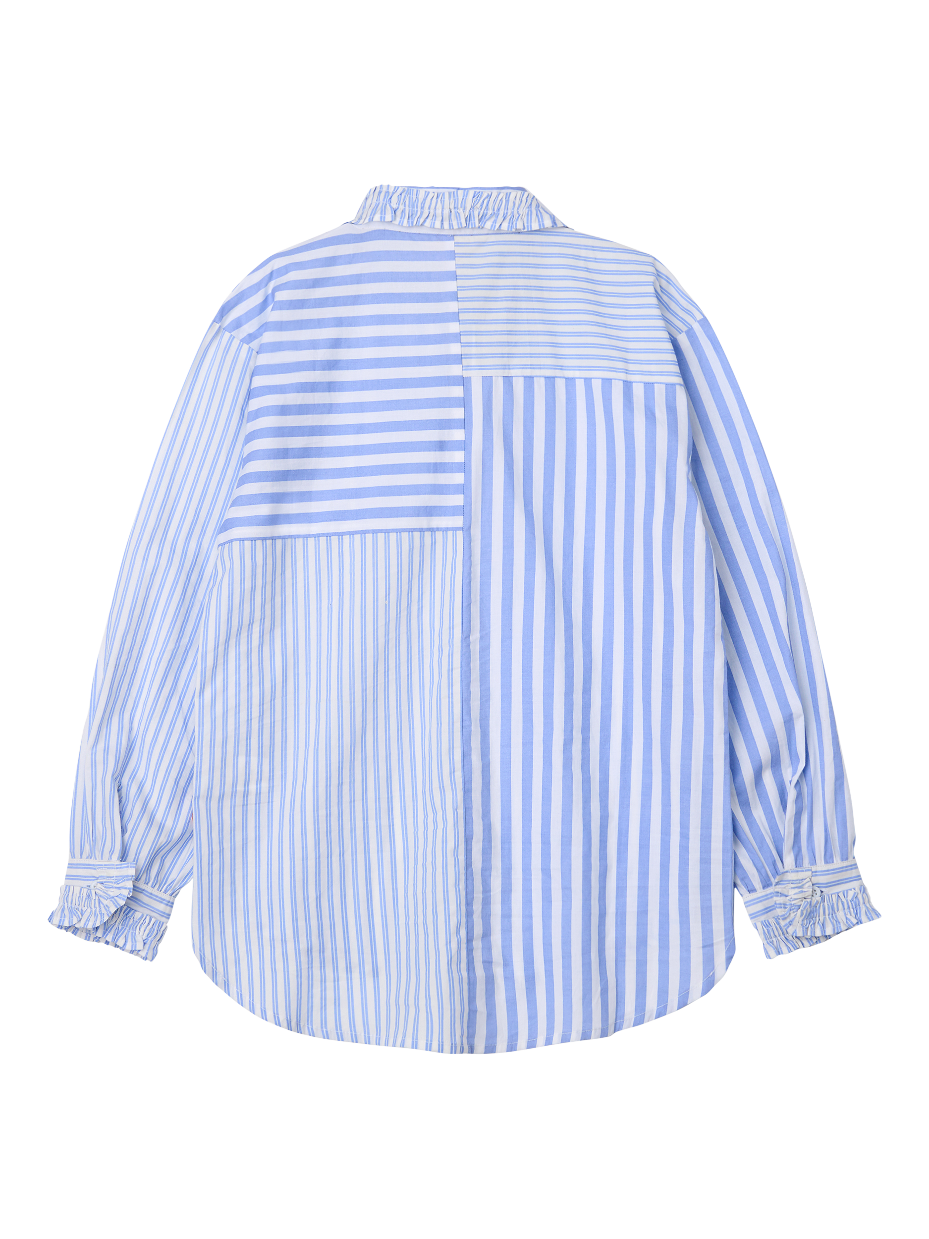 Product image 5 of 6, which shows Angel & Rocket Kids' Stripe Shirt, Blue, 3 years