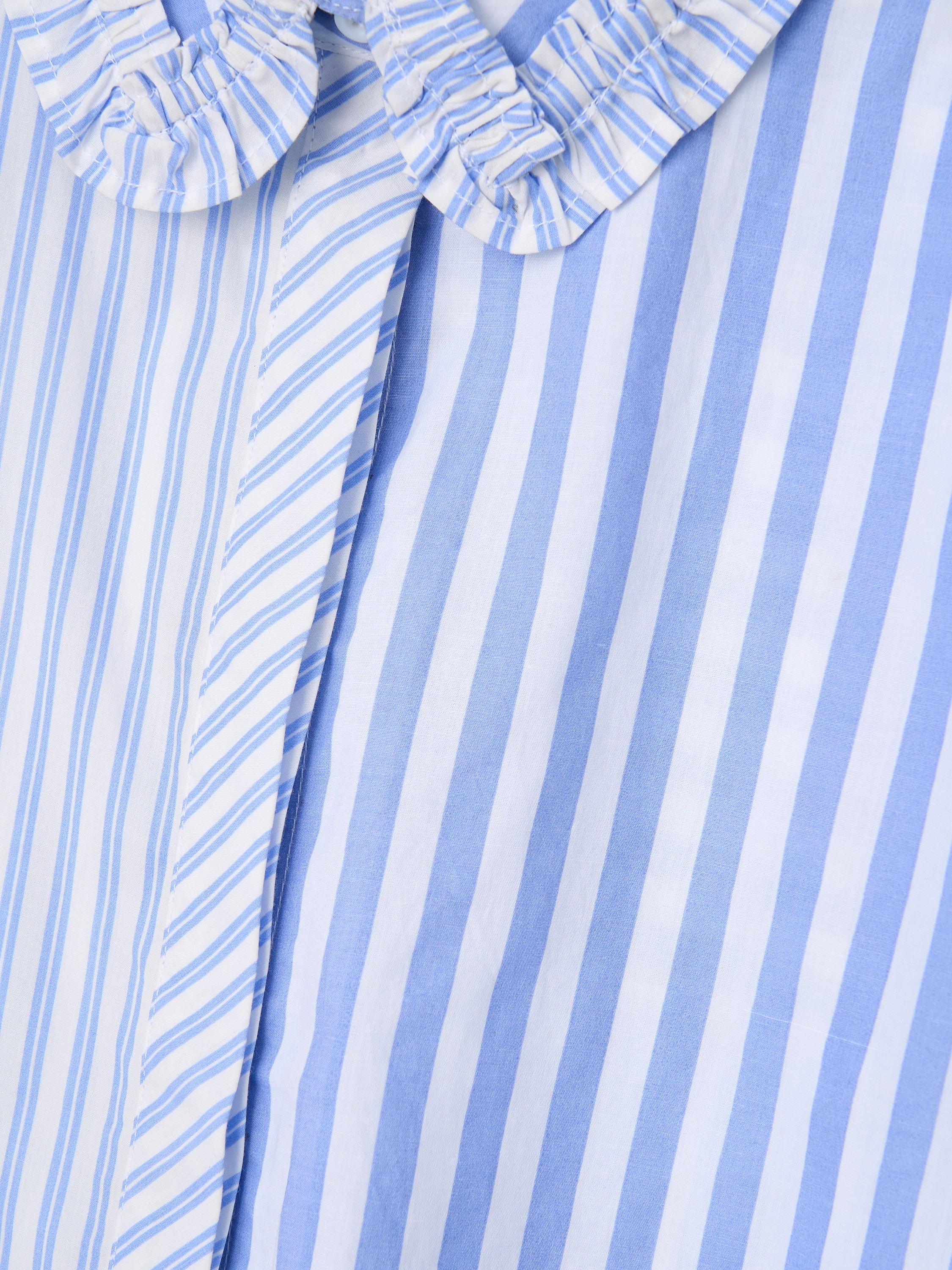 Product image 6 of 6, which shows Angel & Rocket Kids' Stripe Shirt, Blue, 3 years