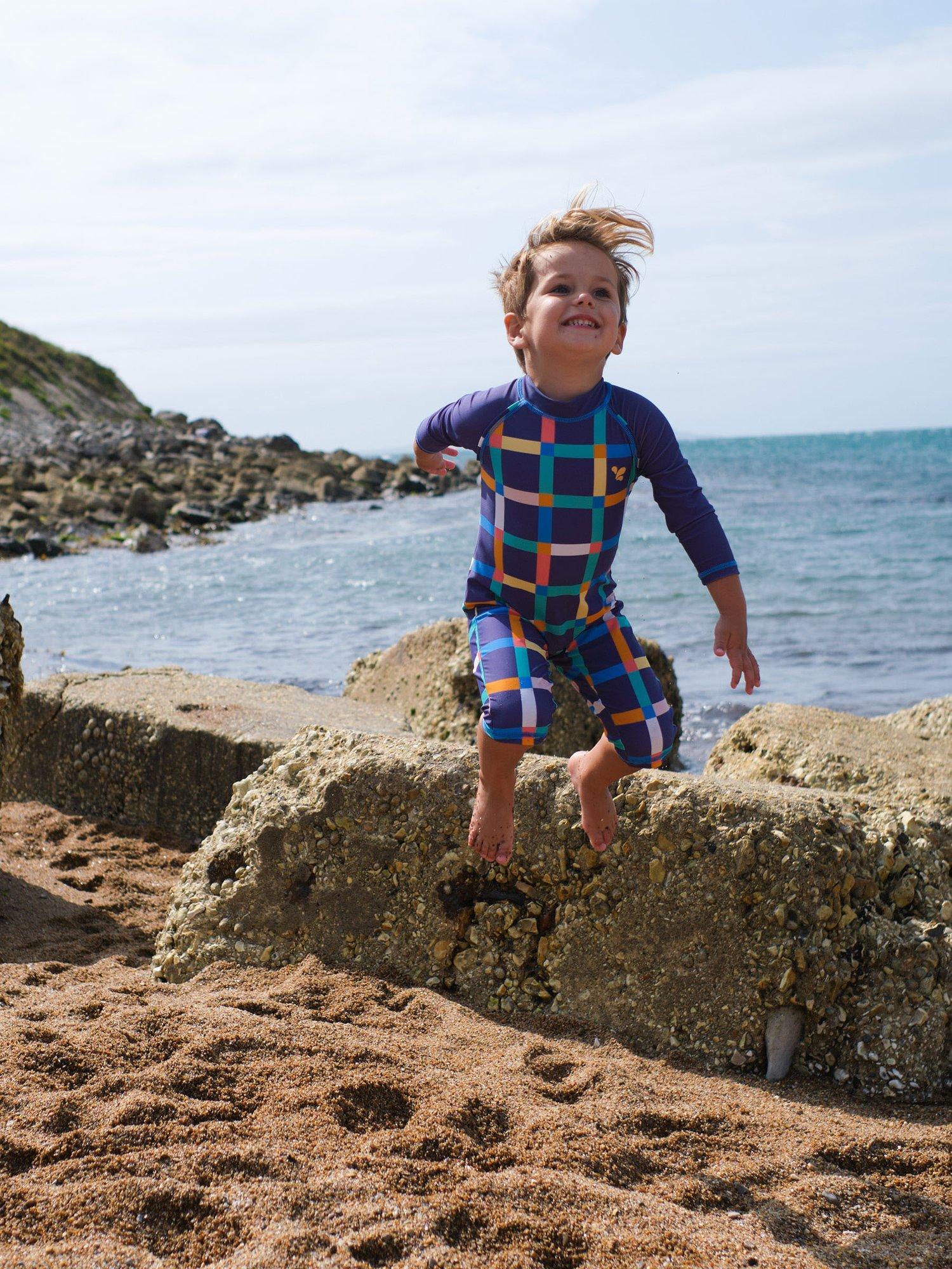 Product image 3 of 5, which shows Muddy Puddles Kids' UV Check Long Sleeve Surf Suit, Multi, 0-6 months