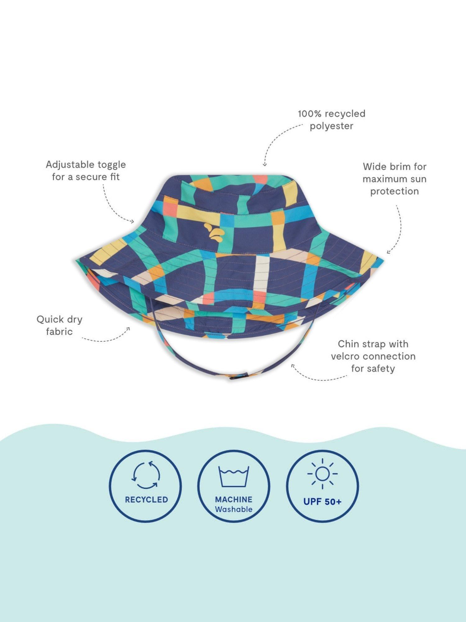 Product image 4 of 4, which shows Muddy Puddles Kids' UV Check Sun Hat, Multi, S/M