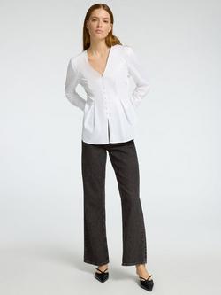 Selected Harper Flared Jeans, Black - view 2, Black