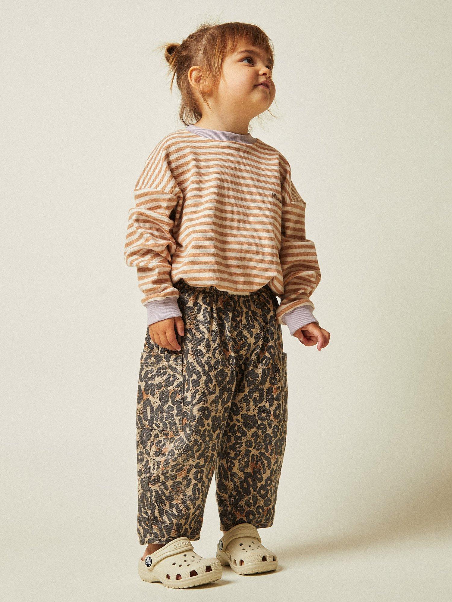 Product image 1 of 4, which shows Claude & Co Kids' Emerson Organic Cotton Jeggings, Leopard, 3-6 months